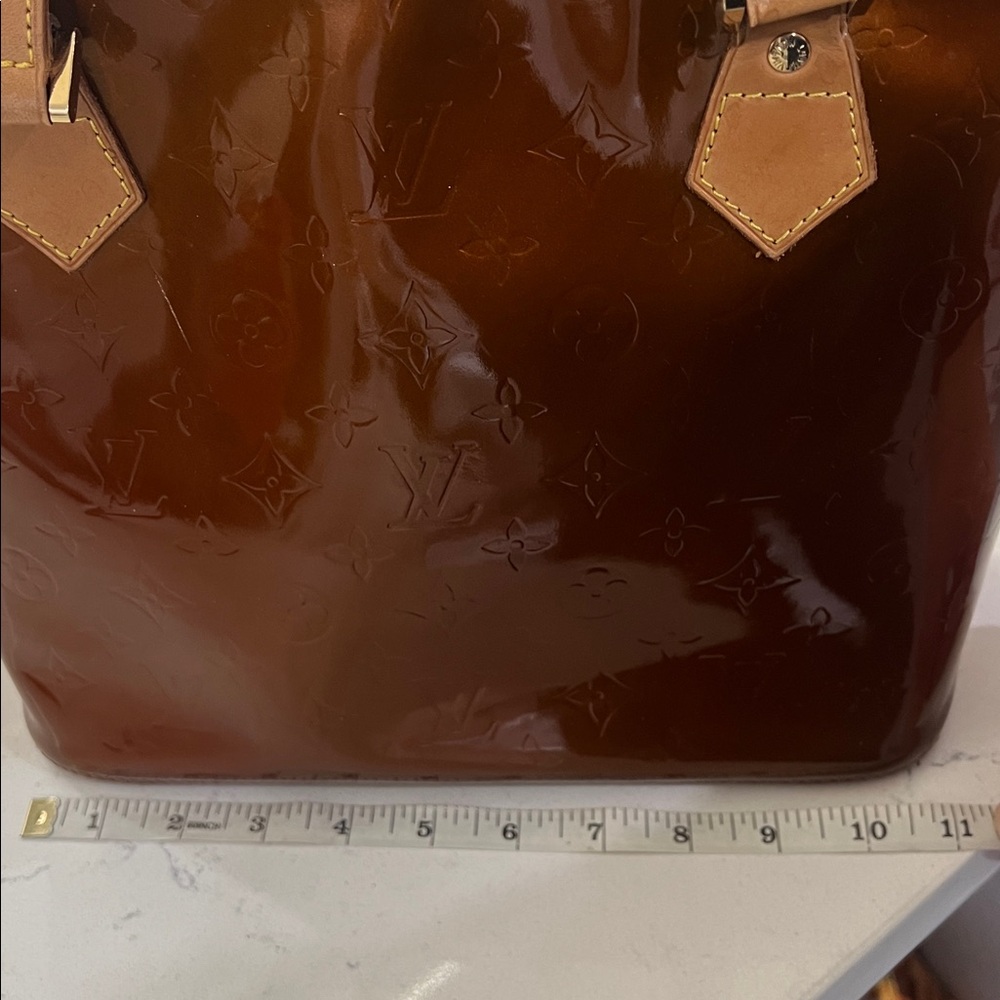 Louis Vuitton Brown Patent Leather Tote - Picture 17 of 17
